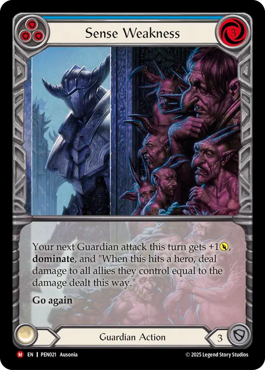 Sense Weakness (Extended Art) (PEN021) Rainbow Foil - Compendium of Rathe