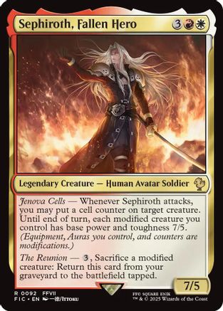 Sephiroth, Fallen Hero (092) Surge Foil - Commander: FINAL FANTASY
