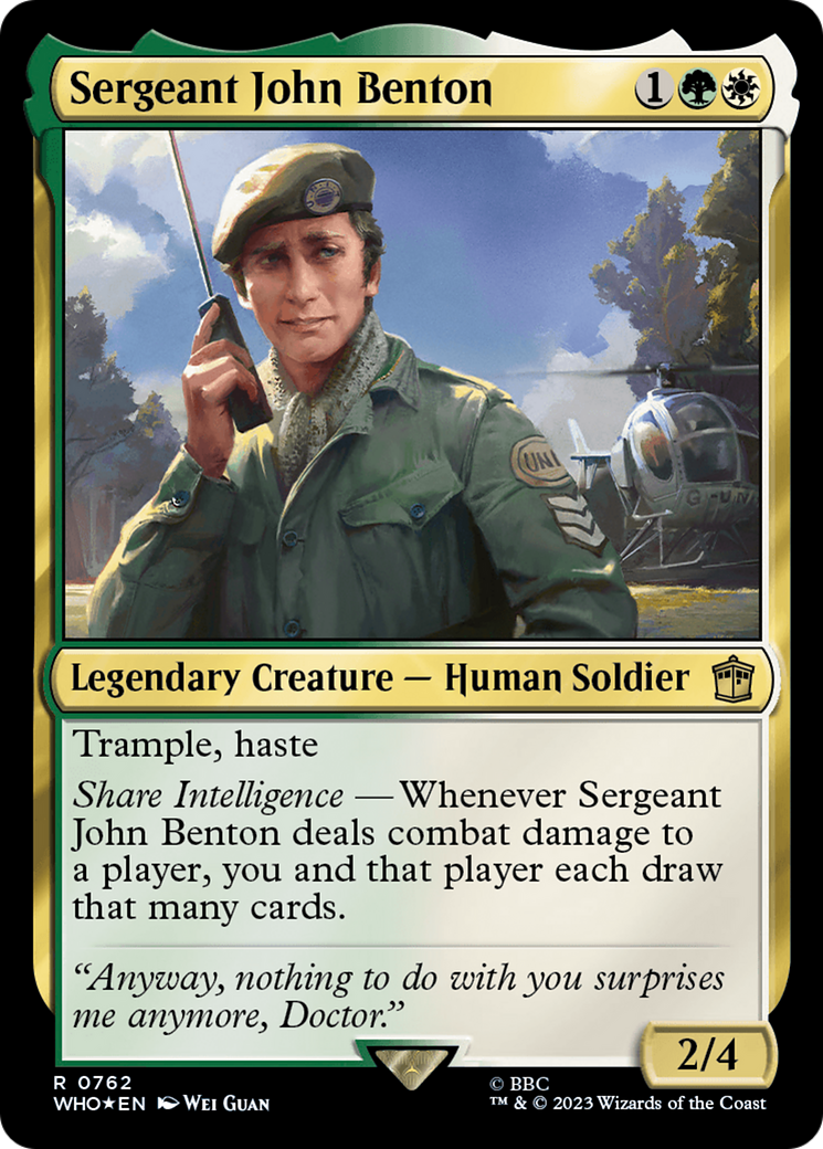 Sergeant John Benton (762) Surge Foil - Doctor Who