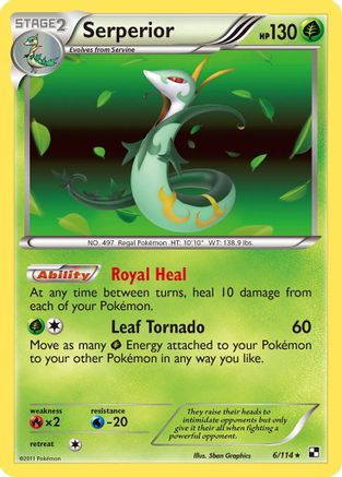 Serperior (6) Reverse Holofoil - Black & White