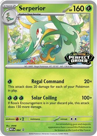 Serperior (Prerelease) [Staff] (64) Holofoil - Black Star Promos