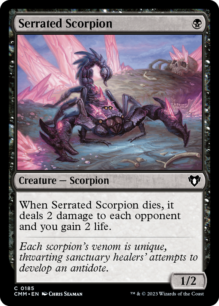 Serrated Scorpion (185) Foil - Commander Masters
