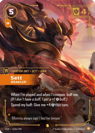 Sett – Brawler (Alternate Art) (164a) Foil - Origins