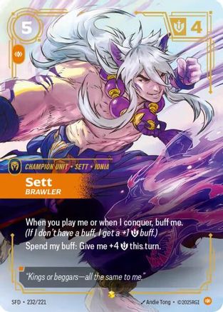 Sett – Brawler (Overnumbered) (232) Foil - Spiritforged