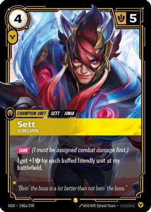 Sett – Kingpin (Alternate Art) (240a) Foil - Origins