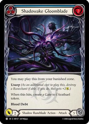 Shadowake Gloomblade (Blue) (IAR137) Rainbow Foil - Usurp the Shadow Throne