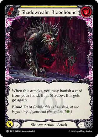 Shadowrealm Bloodhound (Yellow) (IAR195) Rainbow Foil - Usurp the Shadow Throne