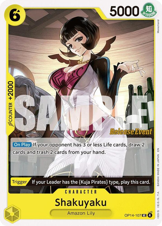 Shakuyaku (OP14-107) Release Event Cards