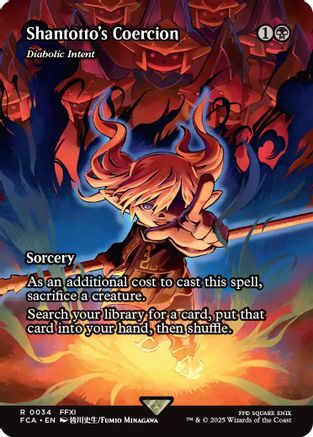 Shantotto's Coercion - Diabolic Intent (Showcase) (034) Foil - FINAL FANTASY: Through the Ages