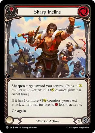 Sharp Incline (Red) (MPW119) Rainbow Foil - Mastery Pack Warrior