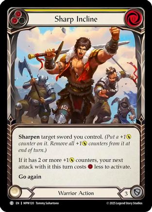 Sharp Incline (Yellow) (MPW120) Rainbow Foil - Mastery Pack Warrior