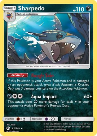 Sharpedo (82) Reverse Holofoil - Sun & Moon