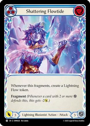 Shattering Flowtide (Blue) (OMN026) Rainbow Foil - Omens of the Third Age