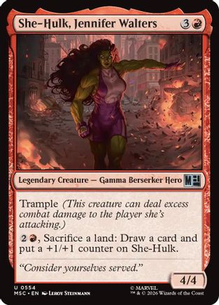She-Hulk, Jennifer Walters (554) - Commander: Marvel Super Heroes