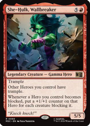 She-Hulk, Wallbreaker (060) Foil - Commander: Marvel Super Heroes