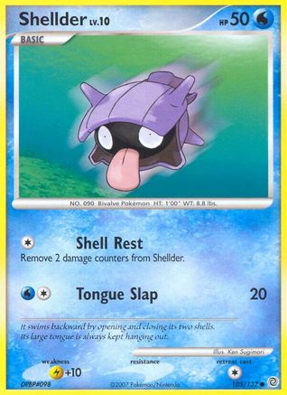 Shellder (105) Reverse Holofoil - Secret Wonders