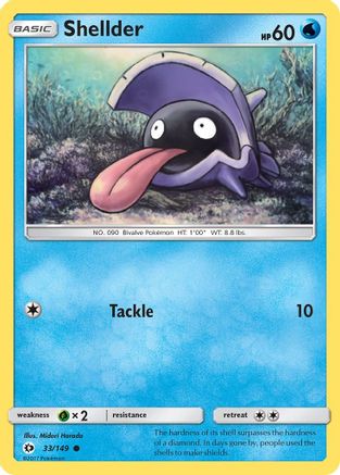 Shellder (33) Reverse Holofoil - Sun & Moon