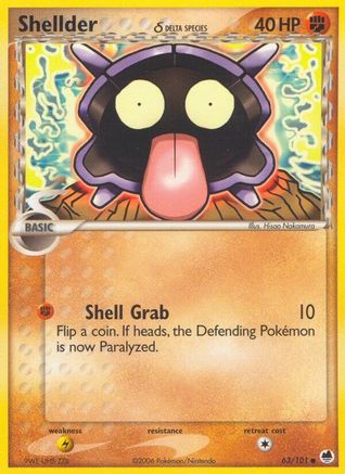 Shellder (Delta Species) (63) - Dragon Frontiers