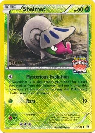 Shelmet (Championship Series) [Staff] (11) Reverse Holofoil - League & Championship Cards