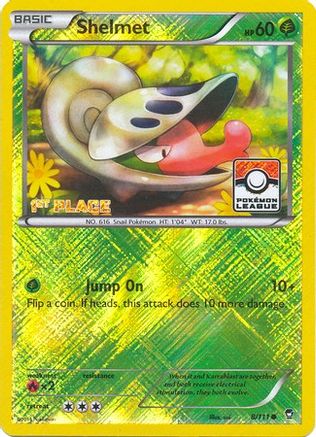 Shelmet (Pokemon League) [1st Place] (8) Reverse Holofoil - League & Championship Cards