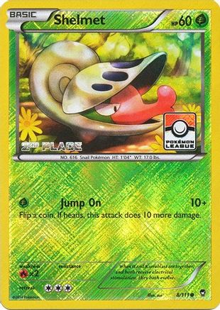 Shelmet (Pokemon League) [2nd Place] (8) Reverse Holofoil - Furious Fists