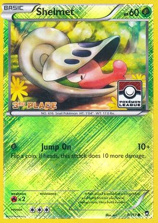 Shelmet (Pokemon League) [3rd Place] (8) Reverse Holofoil - League & Championship Cards
