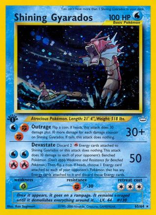 Shining Gyarados (65) (1st Edition) Holofoil - Neo Revelation