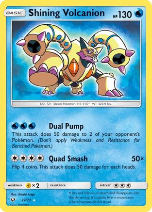 Shining Volcanion (27) Holofoil - Shining Legends