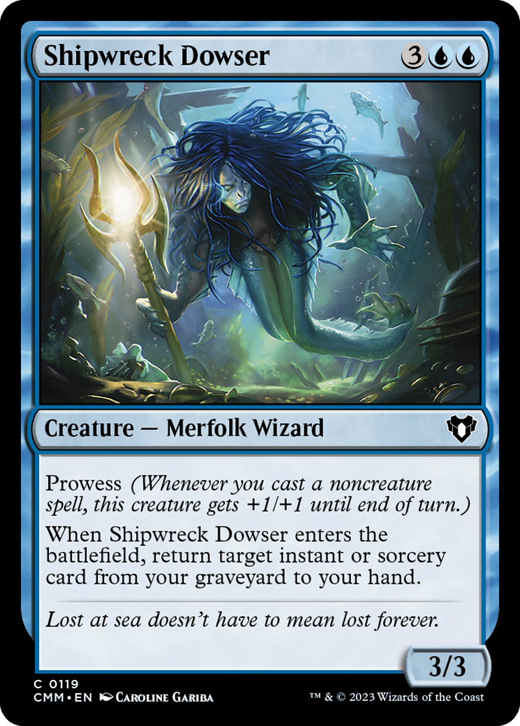 Shipwreck Dowser (119) Foil - Commander Masters