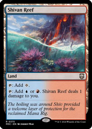 Shivan Reef (375) Ripple Foil - Commander: Modern Horizons 3