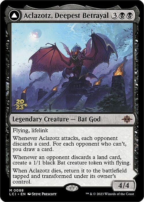 Aclazotz, Deepest Betrayal // Temple of the Dead (Prerelease) (88s) Foil - The Lost Caverns of Ixalan