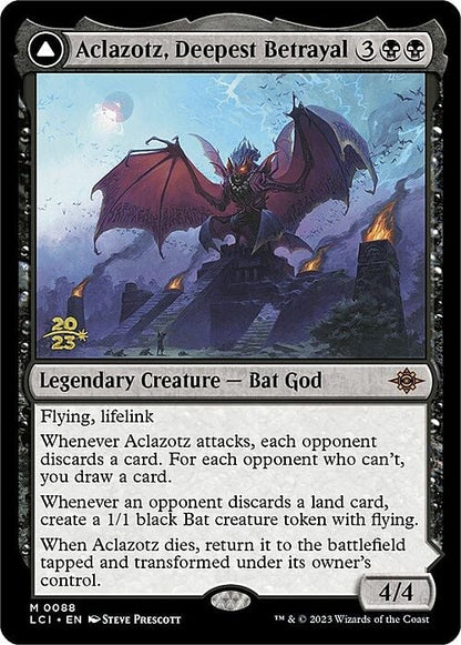 Aclazotz, Deepest Betrayal // Temple of the Dead (Prerelease) (88s) Foil - The Lost Caverns of Ixalan
