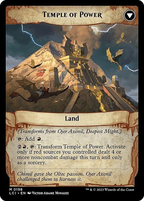 Ojer Axonil, Deepest Might // Temple of Power (Prerelease) (158s) Foil - The Lost Caverns of Ixalan