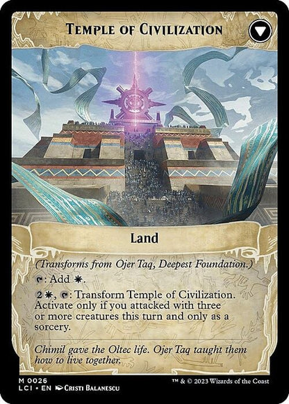 Ojer Taq, Deepest Foundation // Temple of Civilization (Prerelease) (26s) Foil - The Lost Caverns of Ixalan