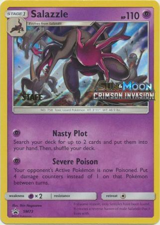 Salazzle (Prerelease) [Staff] (SM73) Holofoil - Black Star Promos