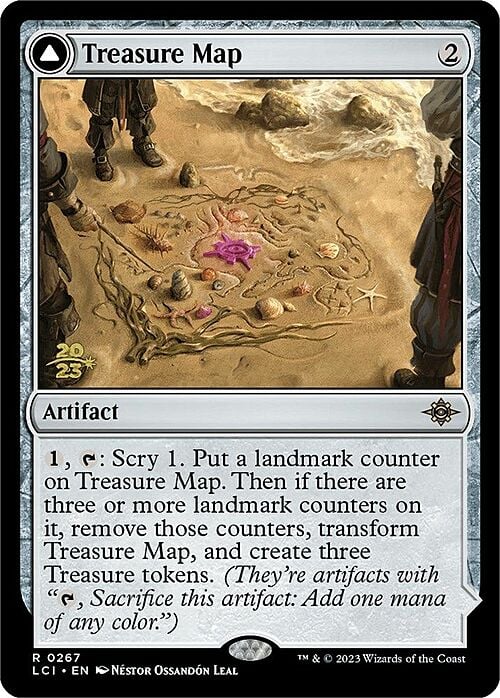 Treasure Map // Treasure Cove (Prerelease) (267s) Foil - The Lost Caverns of Ixalan