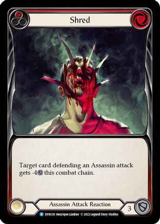 Shred (Red) (DYN130) Rainbow Foil - Dynasty
