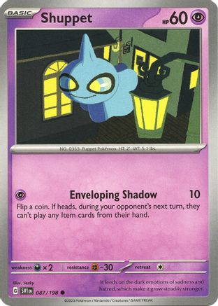 Shuppet (87) Reverse Holofoil - Scarlet & Violet