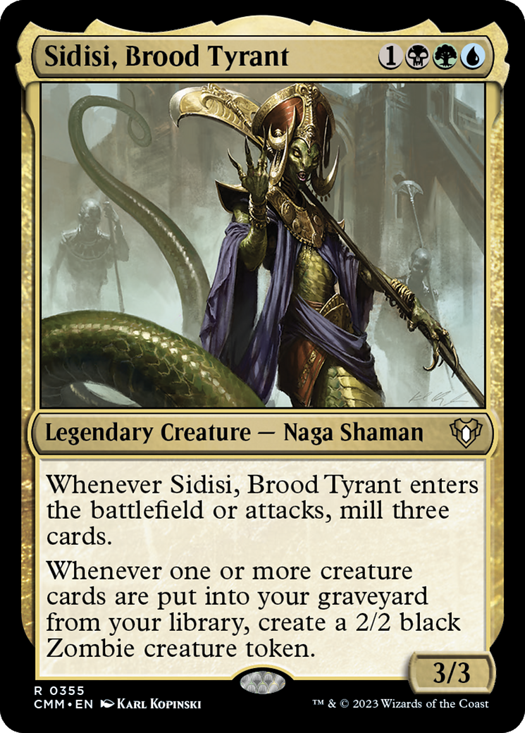 Sidisi, Brood Tyrant (355) Foil - Commander Masters