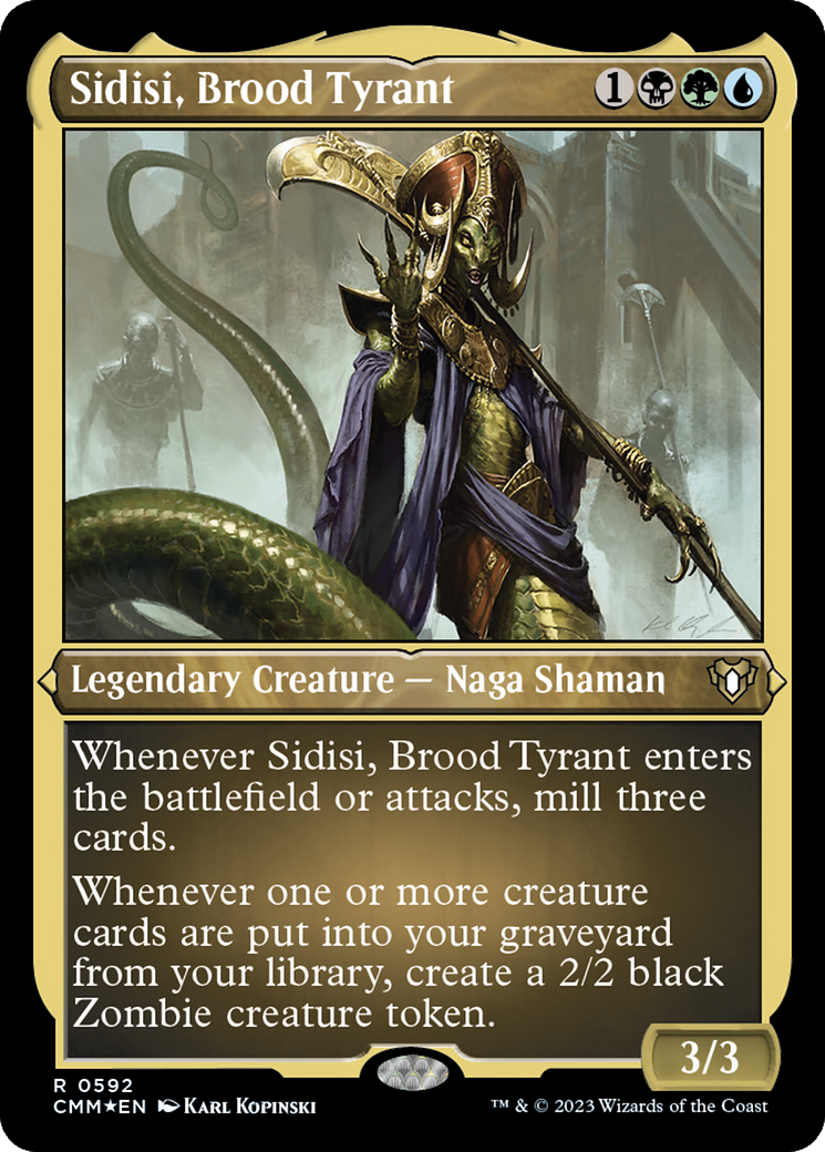 Sidisi, Brood Tyrant (592) Etched Foil - Commander Masters