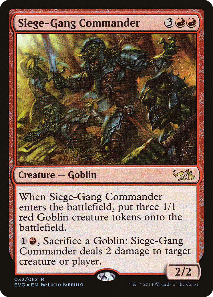 Siege-Gang Commander (032) Foil - Duel Decks Anthology: Elves vs. Goblins