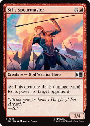 Sif's Spearmaster (765) Foil - Commander: Marvel Super Heroes