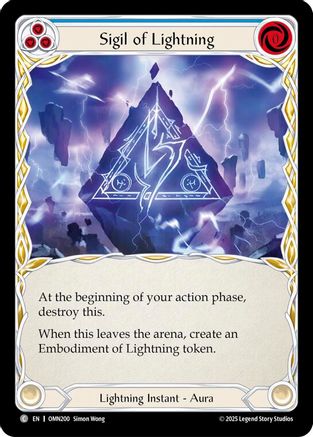 Sigil Of Lightning (Blue) (OMN200) - Omens of the Third Age