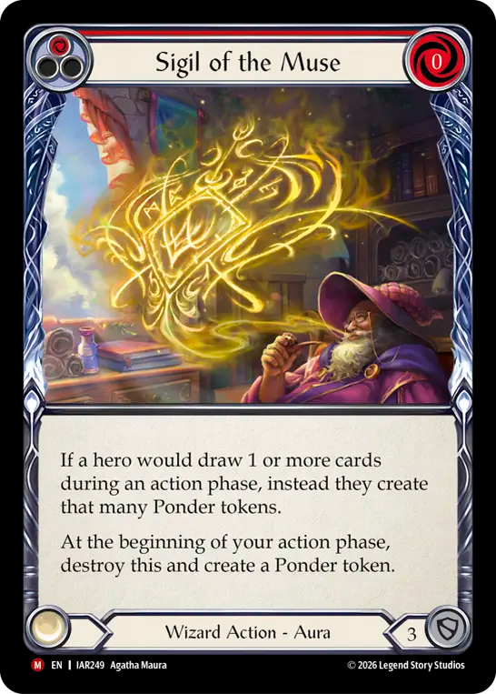 Sigil of the Muse (Red) (IAR249) Rainbow Foil - Usurp the Shadow Throne