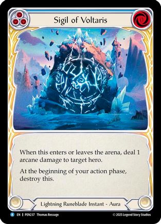 Sigil Of Voltaris (Blue) (PEN237) Rainbow Foil - Compendium of Rathe