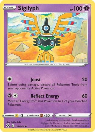 Sigilyph (123) Reverse Holofoil - Fusion Strike