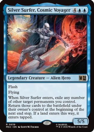 Silver Surfer, Cosmic Voyager (639) Foil - Commander: Marvel Super Heroes