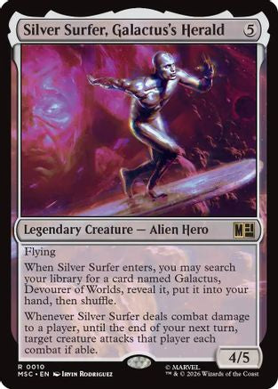Silver Surfer, Galactus's Herald (010) Surge Foil - Commander: Marvel Super Heroes