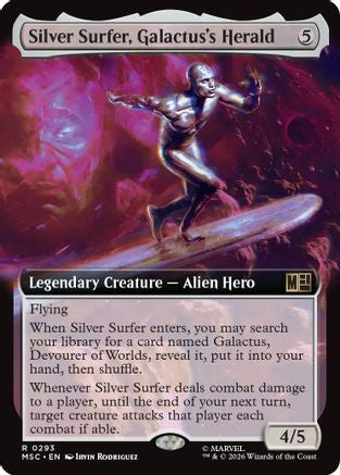 Silver Surfer, Galactus's Herald (Extended Art) (293) - Commander: Marvel Super Heroes