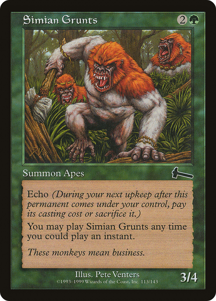 Simian Grunts (113) Foil - Urza's Legacy